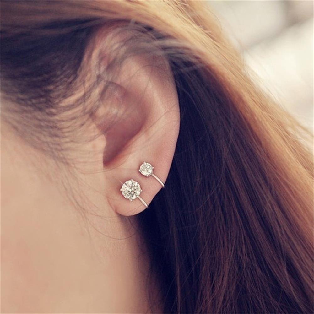 Lily Zirkon Manset Telinga Perhiasan Pesta Baru Anting Non Piercing