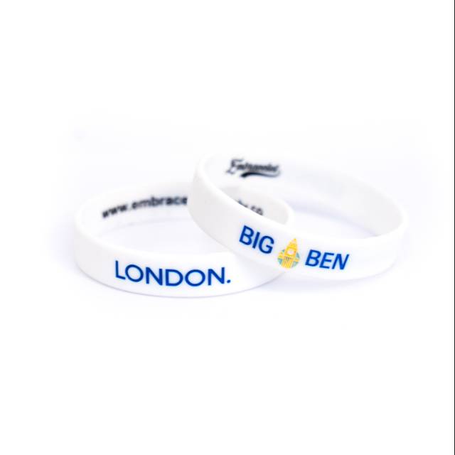 London BigBen - White | Gelang Karet Silicone | Gelang Fashion | Wristband | Bracelet