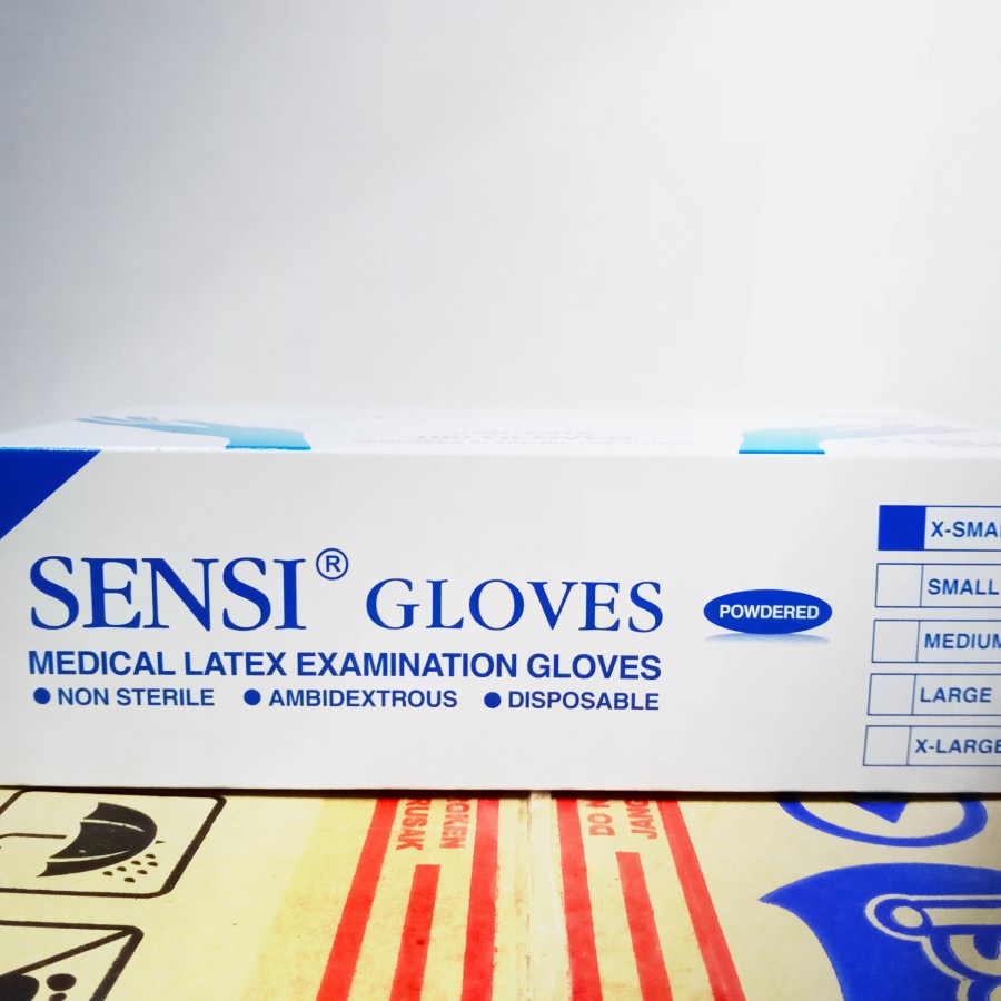 Sensi Gloves Latex Powdered - Sensi Handscoon isi 100