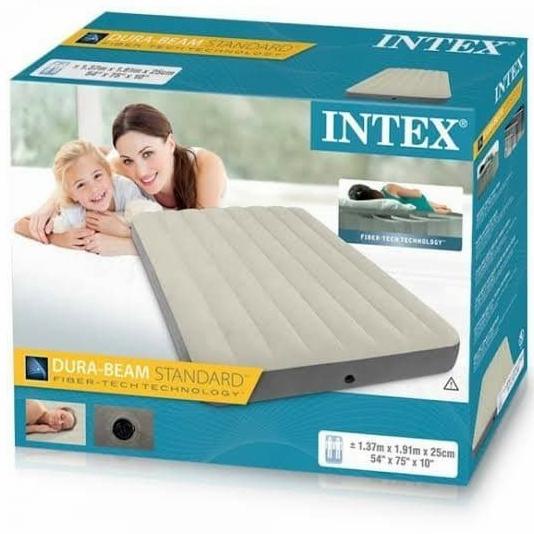 INTEX KASUR ANGIN PORTABLE TRAVELING - MATRAS TIDUR POMPA DURABEAM 137 FDVD654654