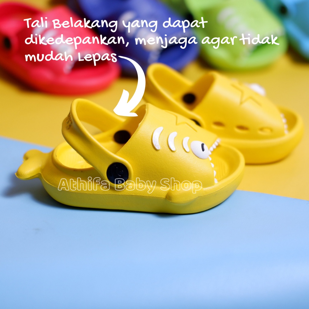 Sepatu Sandal Anak Laki Perempuan Baby Shark Hiu Paus Usia 6 7 8 9 10 11 Bulan 1 2 3 Tahun Size 20 21 22 23 24 25 Sendal Gunung Karet Balita Bayi Lelaki Cewek Cowok Spatu Sandal Baby Prewalker Karet Phylon Ringan Cowok Karet -dulux 271e-