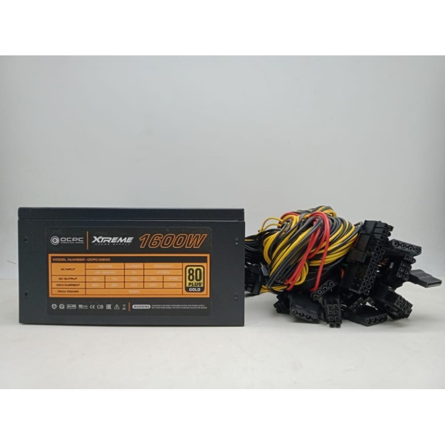 OCPC XTREME 1600W 80+ Gold Efficiency Power Supply