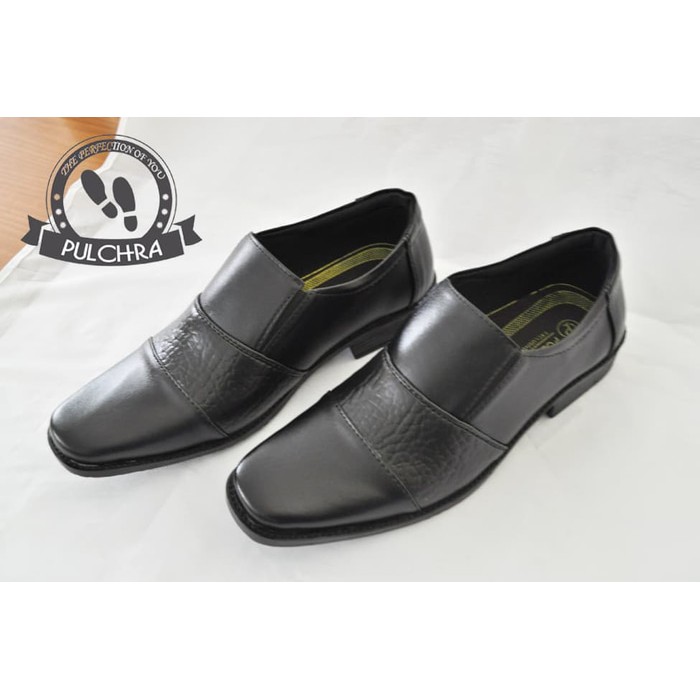 Sepatu Pantofel Pria Pulchra Type B02 Buaya - Pantofel Half Crocs Sepatu Pantopel Sepatu Laki Laki