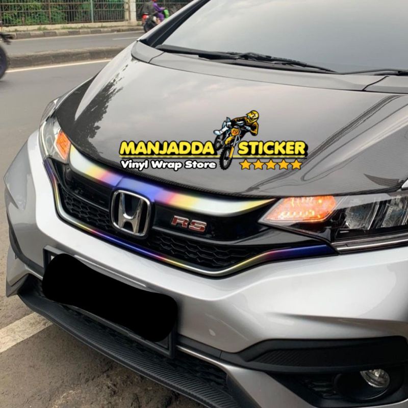 STICKER TITANIUM TRANSPARAN STICKER JDM GRILL MOBIL