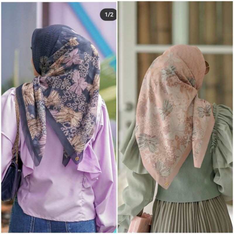 Les Amities Reborn Buttonscarves indigo