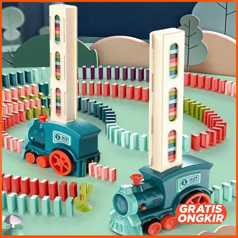 Mainan Kereta Balok Domino