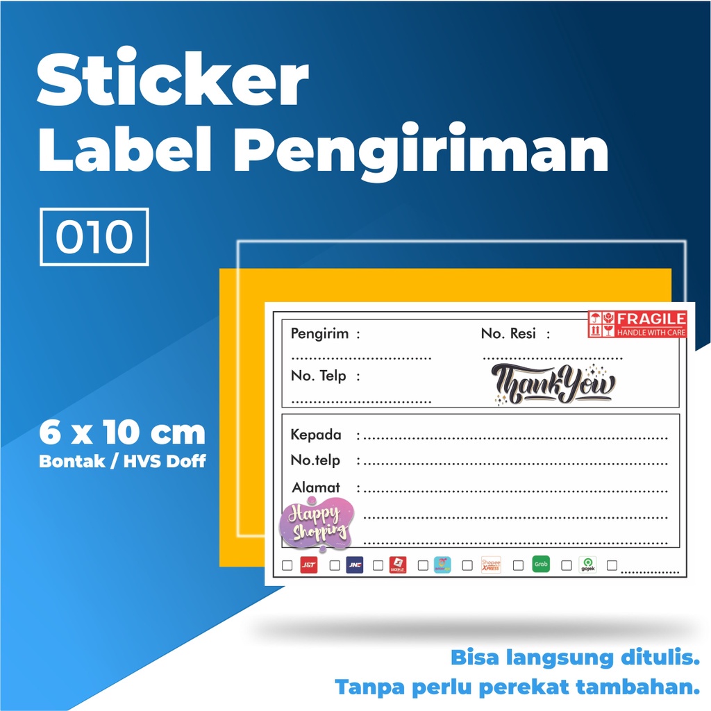 Stiker Pengiriman / Stiker Pengiriman Olshop / Stiker Label Pengiriman / Sticker Fragile-010