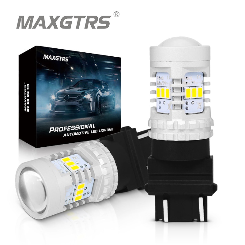 PREORDER 2x 3157 LED Powered P27/5W P27/7W 3156 P27W T25 LED Bulbs White Red Amber For Daytime Runni