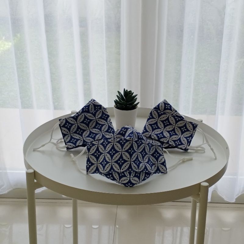 Batik Indigo 3 D & 3 Ply  Face Mask