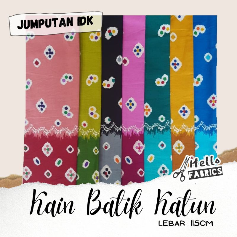 Kain Batik Meteran Bahan Katun Motif Jumput Jumputan IDK