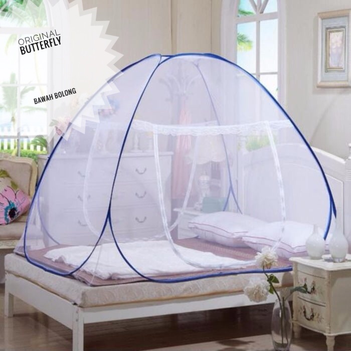 [MURAH] Kelambu tempat tidur jumbo butterfly anti nyamuk besar king size dengan resleting ukuran 6 kaki [PADMA]