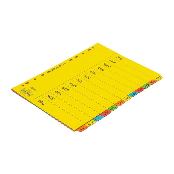 

Divider / Pembatas Binder Bantex 6059 A4 12 Pages (JAN-DES)