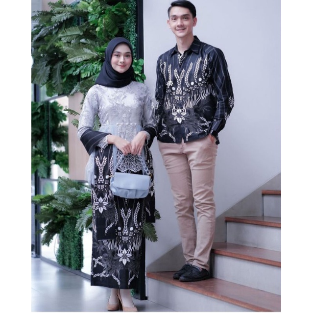 Maura Couple - Sania Ruffle Batik Couple Ori Ndoro Jowi DNT Garansi Termurah Shopee - SCouple Nagita