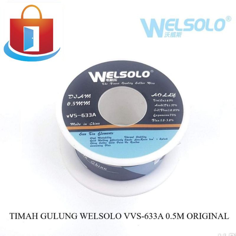 TIMAH GULUNG WELSOLO VVS-633A 0.5M ORIGINAL 70272