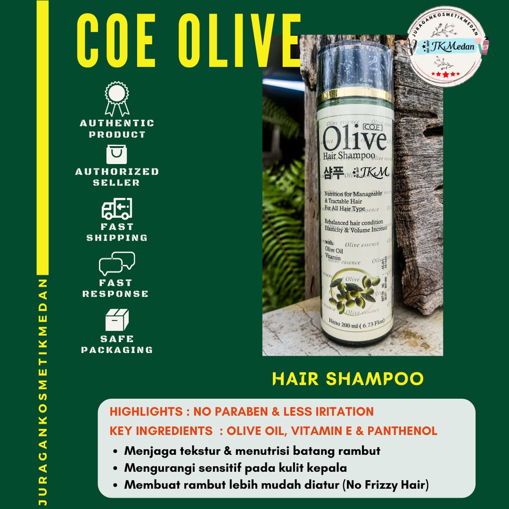 SHAMPOO OLIVE KOREA BPOM olive shampoo BY COE SHAMPO OLIVE 200ML OLIVE KONDISIONER OLIVE TONIC BPOM