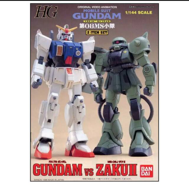 Bandai hg 1/144 gundam ms team 08 rx 79 vs zaku ii