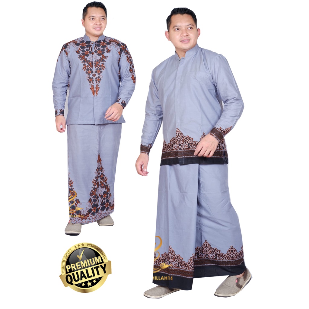 Busana Muslim Batik Setelan CELANA SARUNG BAJU KOKO Terbaru 2022 Modern Kekinian / Baju Muslim Batik