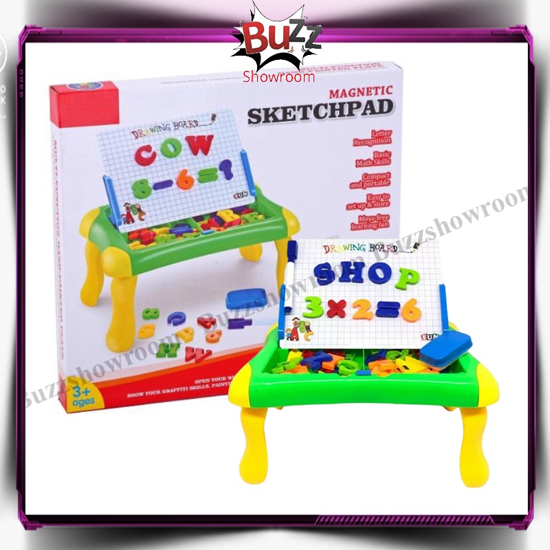 Magnetic Sketchpad Drawing Board Mainan Edukasi Papan Tulis Anak