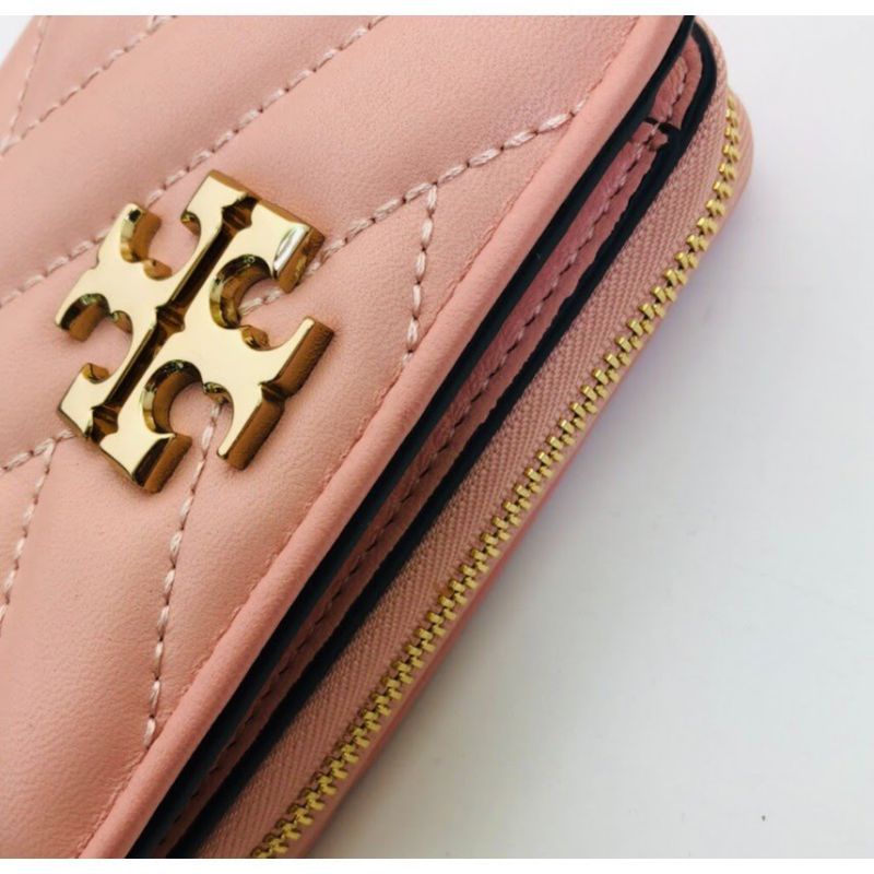 Tory Burch Kira Chevron Bifold Wallet Pink Moon (TB4F8833)