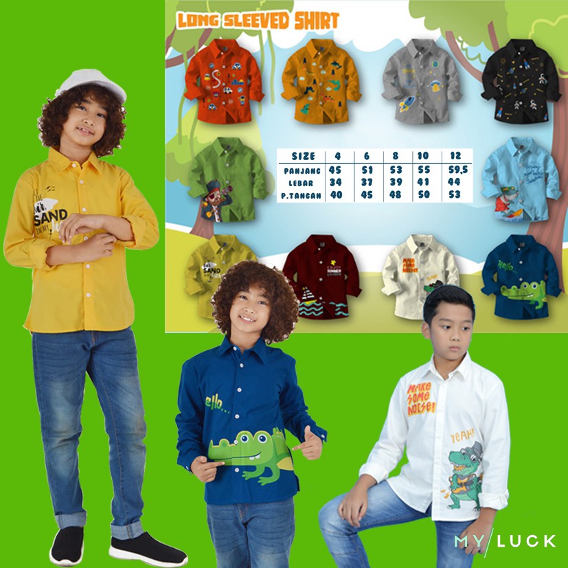 Kemeja Anak Laki-laki Usia 10 Tahun