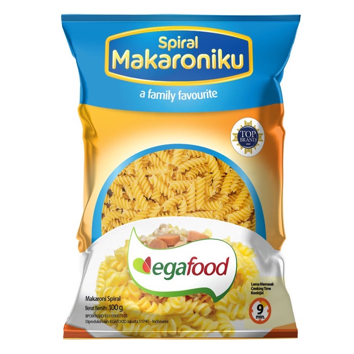 Makaroniku Spiral Kemasan 100 GRAM