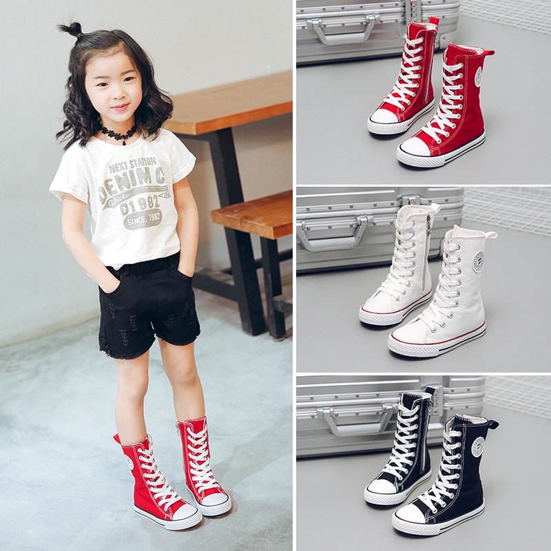 Ready Stock Sepatu Kanvas Tinggi Anak-anak Sepatu Olahraga Kasual Anak Laki-laki Dan Perempuan