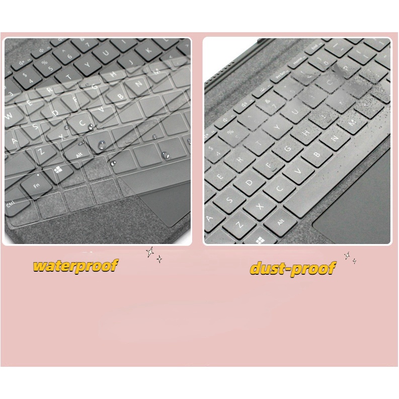 Film Pelindung keyboard Bahan Silikon Transparan Anti Debu Untuk Laptop 13.5 inch Micro Surface 3 / 4