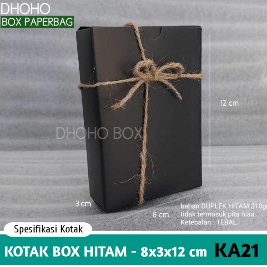 

ISI 36 BIJI kotak kado murah hitam 8x12 ka21 | kardus box dus souvenir hampers