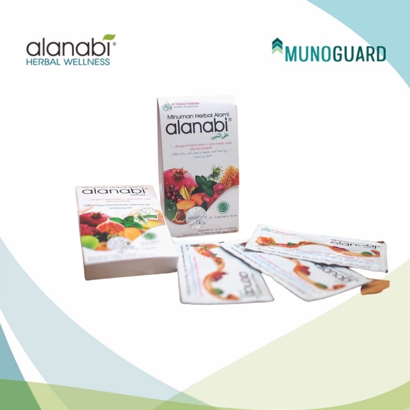 

Alanabi Imunoguard - Minuman Herbal Alami - Kemasan Pocket ( isi 3 sachet x 15ml)