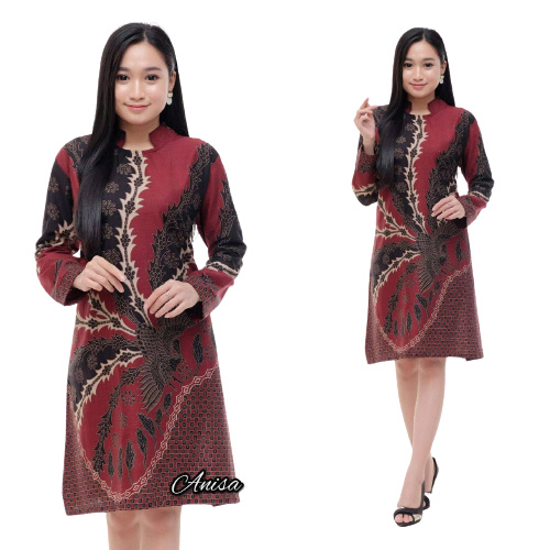 EMHABATIK | Tunik Batik Wanita Jumbo Batik Seragam Grosir batik dianputri-TUNIK MURAI ABANG