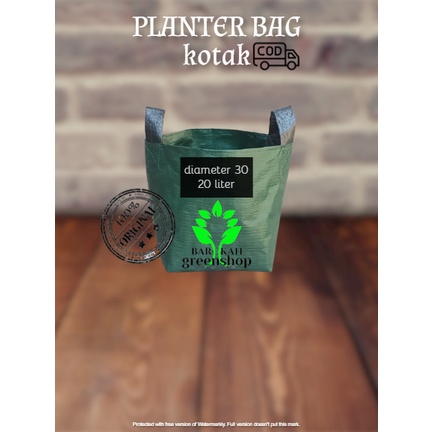 PLANTER BAG TEBAL 20 liter hijau - pot - media tanam -murah meriah