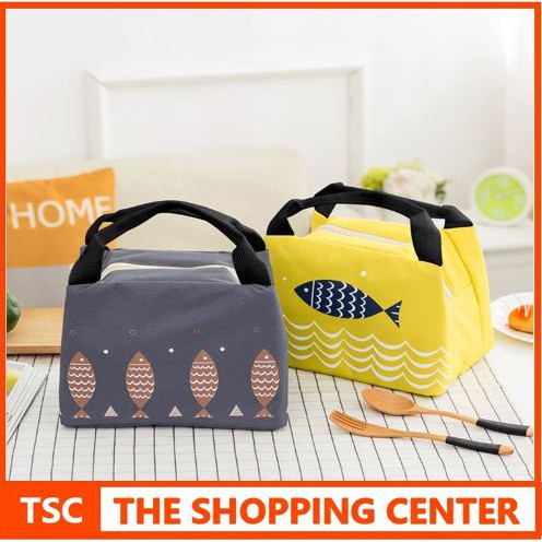 TSC - Tb106 Waterproof Travel Lunch Bag Fish Pattern / Tas Bekal Tahan Panas &amp; Dingin