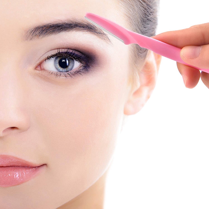 6pcs/set Portable Alis Trimmer Handhold Aman Pisau Membentuk Alat Kit Tanpa Sakit Penghilang Rambut Wajah Cukur