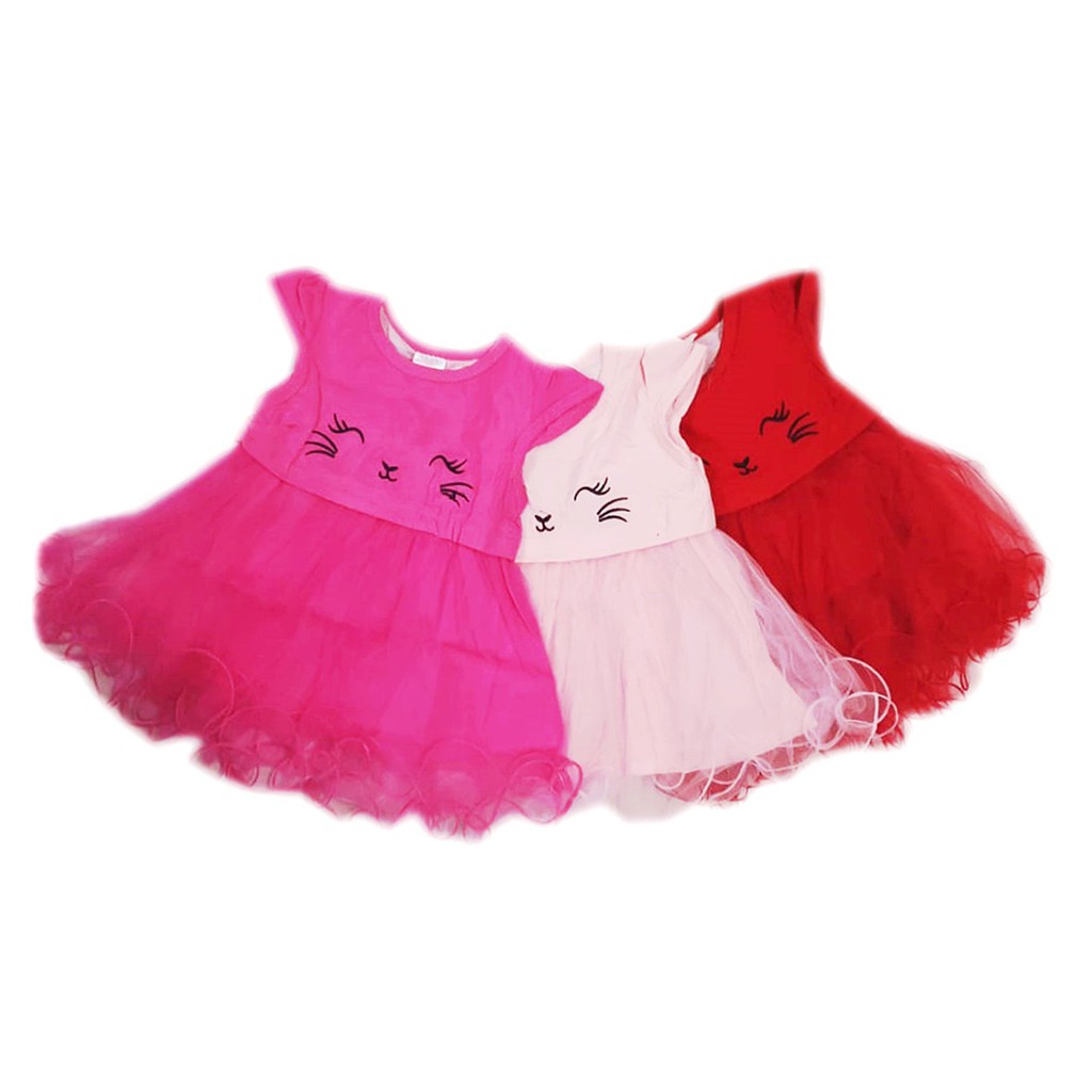 CUCI GUDANG! Dress Anak Bayi Perempuan Cat Senyum 3W