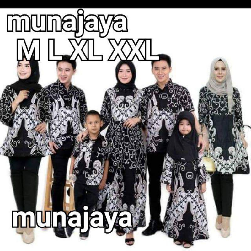 Couple Batik keluarga modern sarimbit gamis dan hem Baju keluarga Batik keluarga baju family