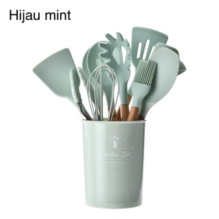 SUTIL SENDOK MASAK SILICONE KITCHEN UTENSILS SET 12 14 PCS SUTIL SENDOK MASAK SILICONE KITCHEN UTENSILS SET 12 14 PCS