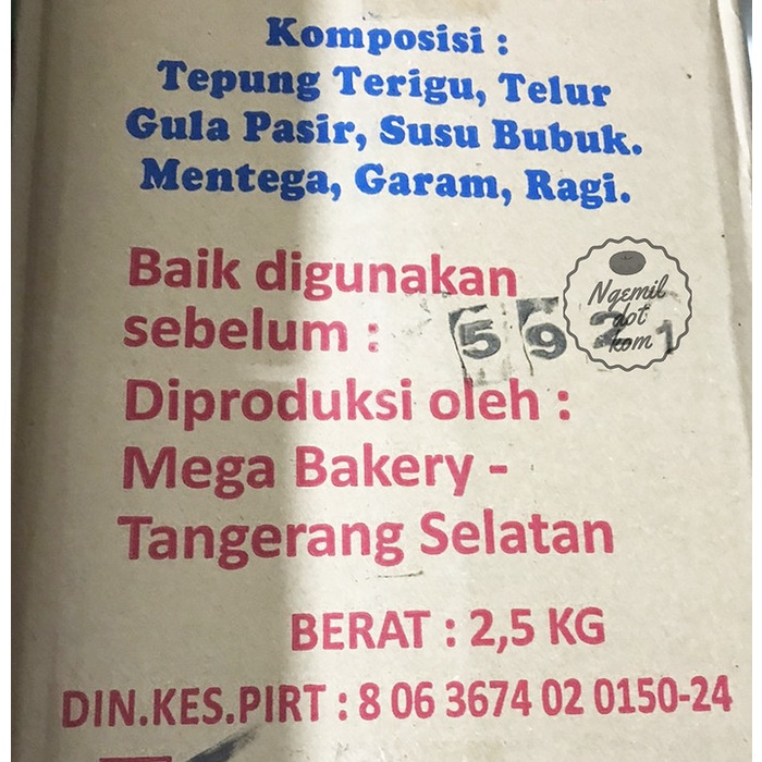 

Tr20Re Bagelan 250Gr / Bagelan Jireh / Bagelan Rumbutter / Roti Kering Ht51G