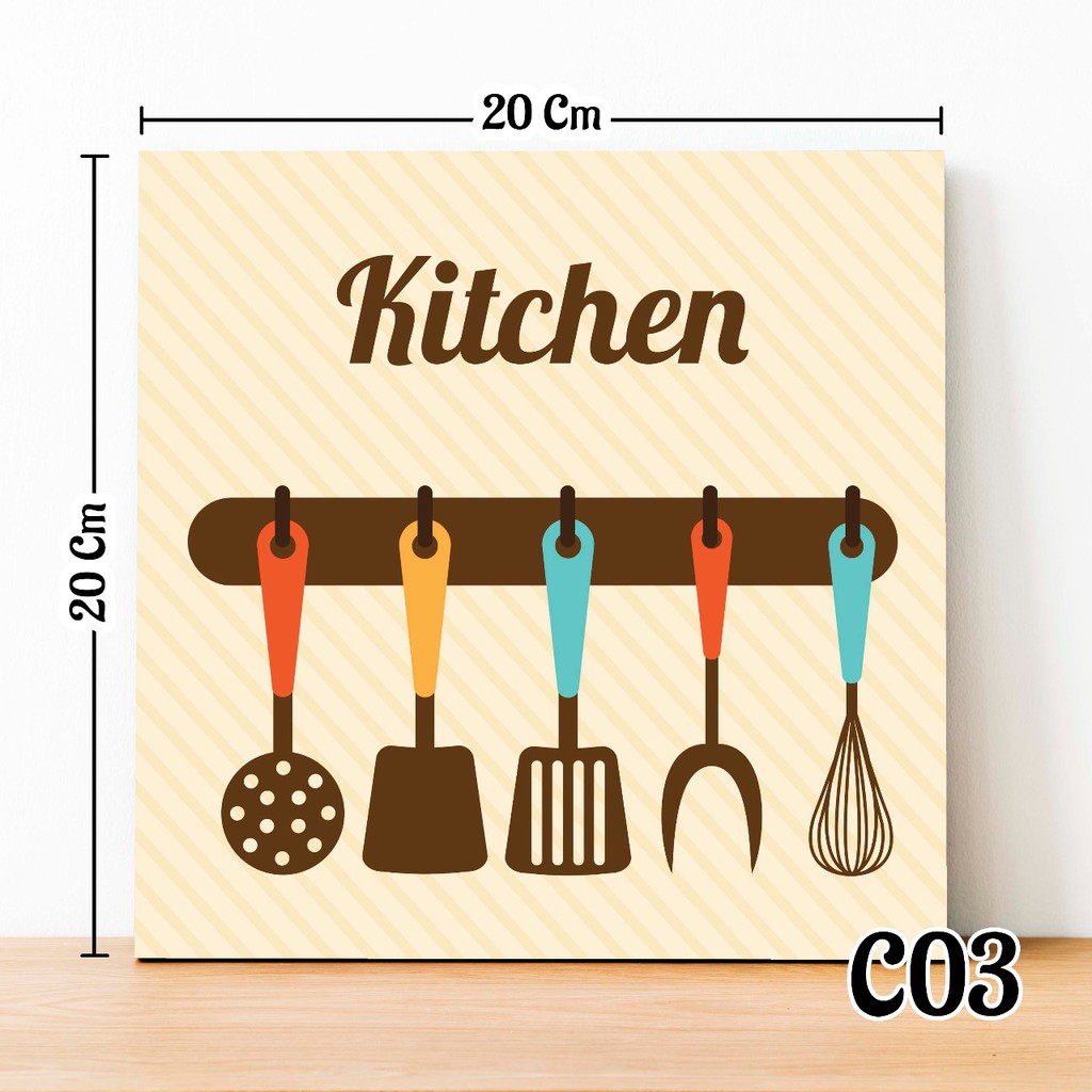 Hiasan Dinding Poster Kitchen Cream Original C03 Shopee Indonesia