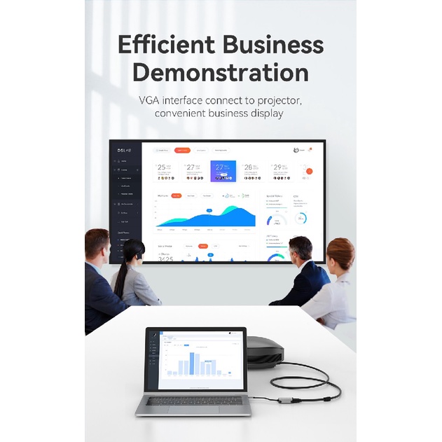 AKN88 - VENTION TDIHB - USB-C 2-in-1 Converter - HDMI 4K and VGA 1080P