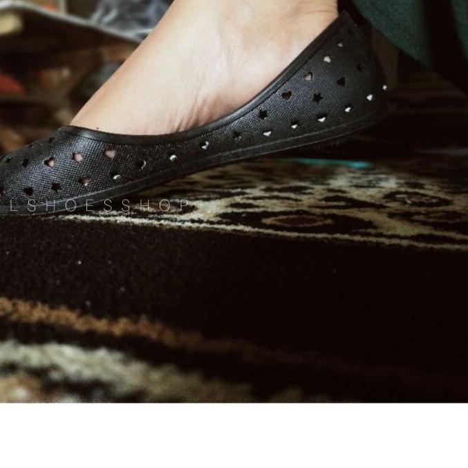 Terbaik|SQ17|BATA Sepatu Wanita HEART PEEP TOE (BLACK, GREY, BEIGE)