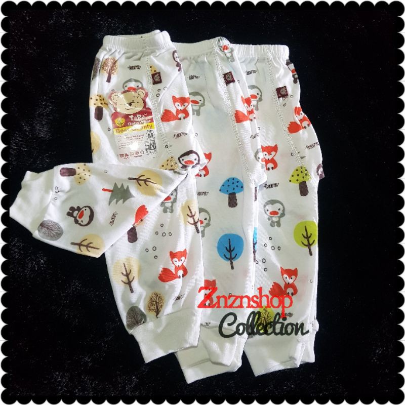 TARA 3 PC Celana Panjang Bayi SNI PUTIH Motif uk S-XL-1