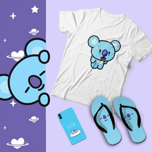 Bt 21 gift set kaos dan sandal tata chimmy cooky van mang rj shooky koya