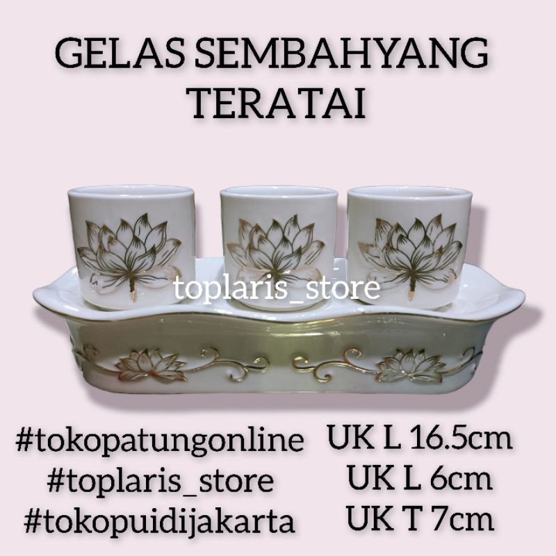 GELAS SEMBAHYANG TERATAI SET 3 NEW 023