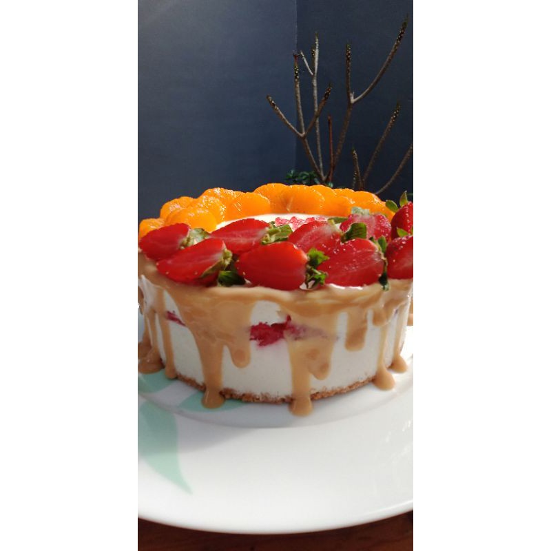

cheesecake aneka topping buah segar