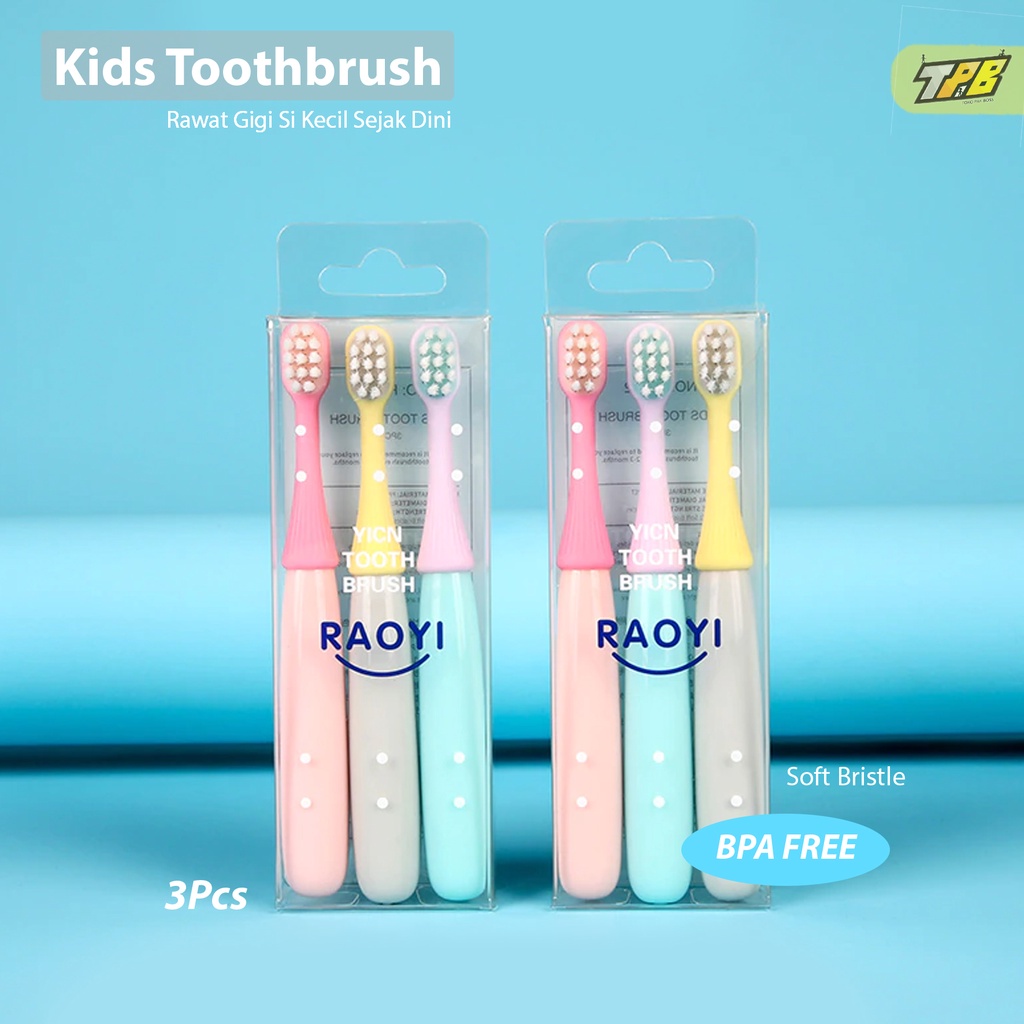 Sikat gigi bayi anak kids toothbrush 2 - 6 tahun isi 3 pcs Sikat Gigi Jamur Set 3 in 1 Sikat Gigi Gusi Anak Silikon Training Toothbrush Bulu Halus Lembut Kids Toothbrush Pembersih Gigi Anak 2-6 TahunSilicone Anak Bulu Halus Training Toothbrush