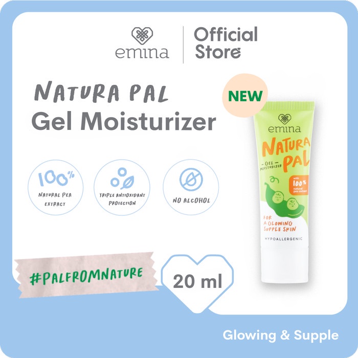 Emina Natura Pal Series : Gel Cleanser - Toner Essence - Gel Moisturaizer - Splash Serum