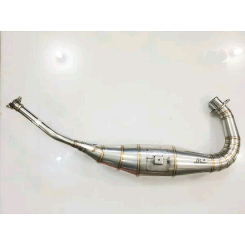 Perut Perutan Gembung Tabung Chamber Knalpot Ninja 150 RR R SS 150RR 150R 150SS Tipe Leher L Non Kob