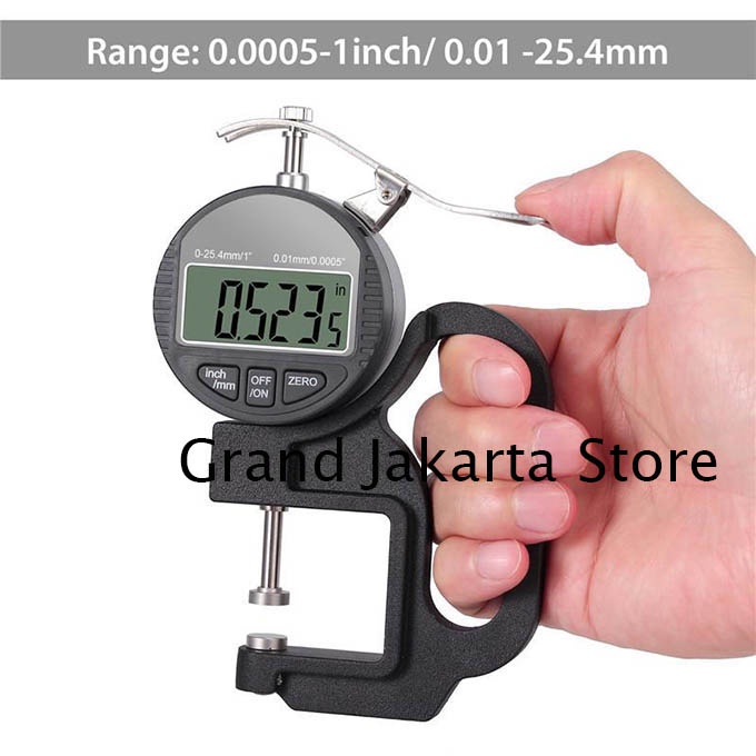 

0.001mm Thickness Gauge 0-25.4mm SYNTEK Original 0,001 mm Digital Ketebalan Thicknes Plastik Kertas Plastic Paper Logam Ticknes