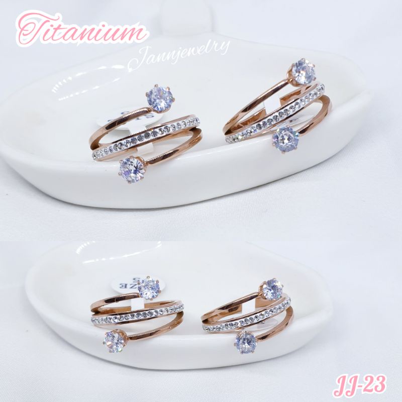 cincin titanium import new anti karat JJ-23