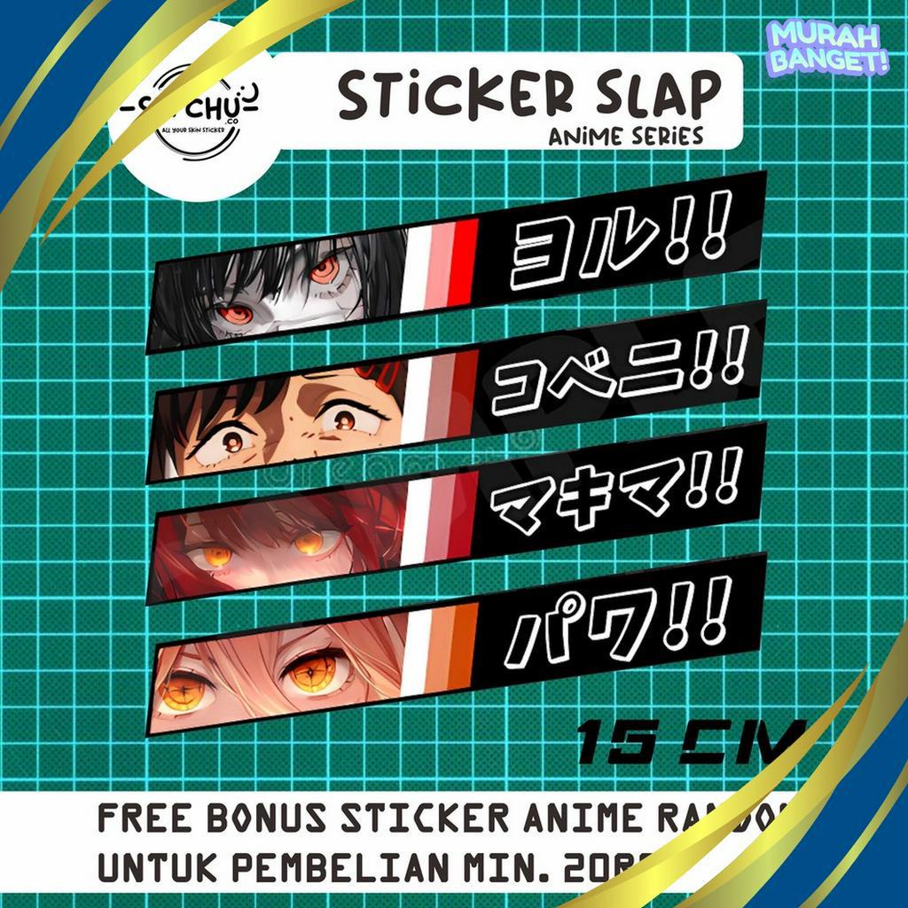

TERBATAS Sticker Slap Anime Chainsaw Man Slap Eyes Vinyl anti air